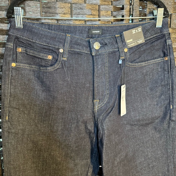 Express Straight Fit Jeans Hyper Stretch Size 32 32 NWT - Picture 2 of 5
